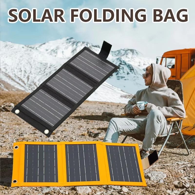 Folding Solar Panel - Foldable Solar Panel USB Portable Flexible
