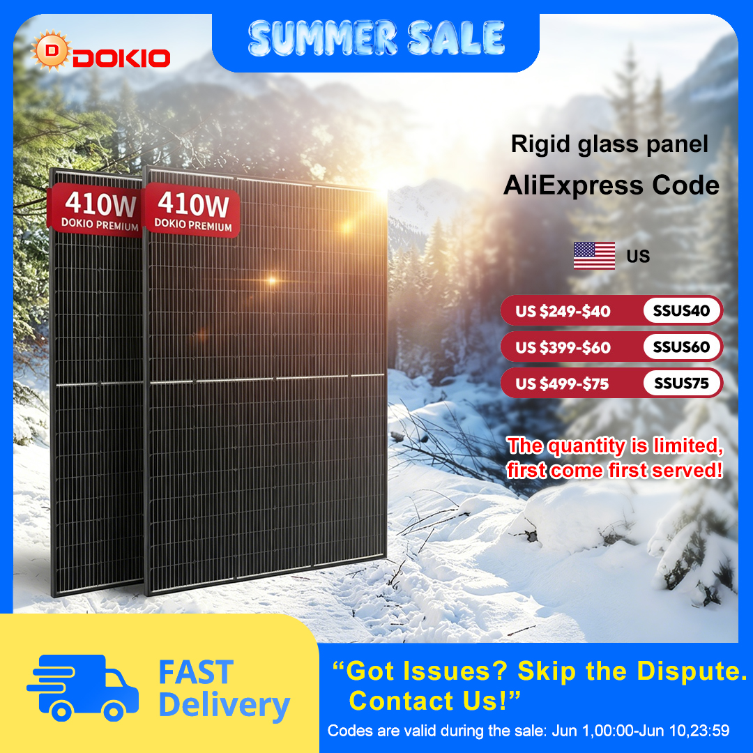 Folding Solar Panel - DOKIO 400W Balcony Solar Power Plant
