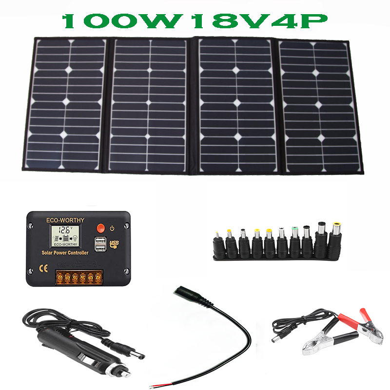 Portable 100 Watt Folding Sola - Folding Solar Panel reseña y precio