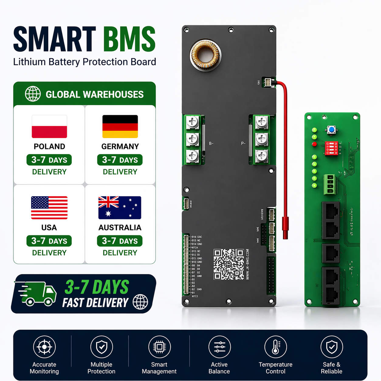 PB2A16S20P JKBMS 16S 200A Bms  - Lifepo4 Battery Pack reseña y precio
