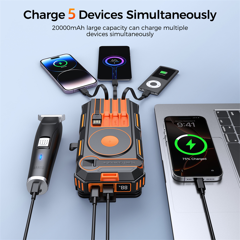 20000mAh Hand Crank Solar Powe - Folding Solar Panel reseña y precio