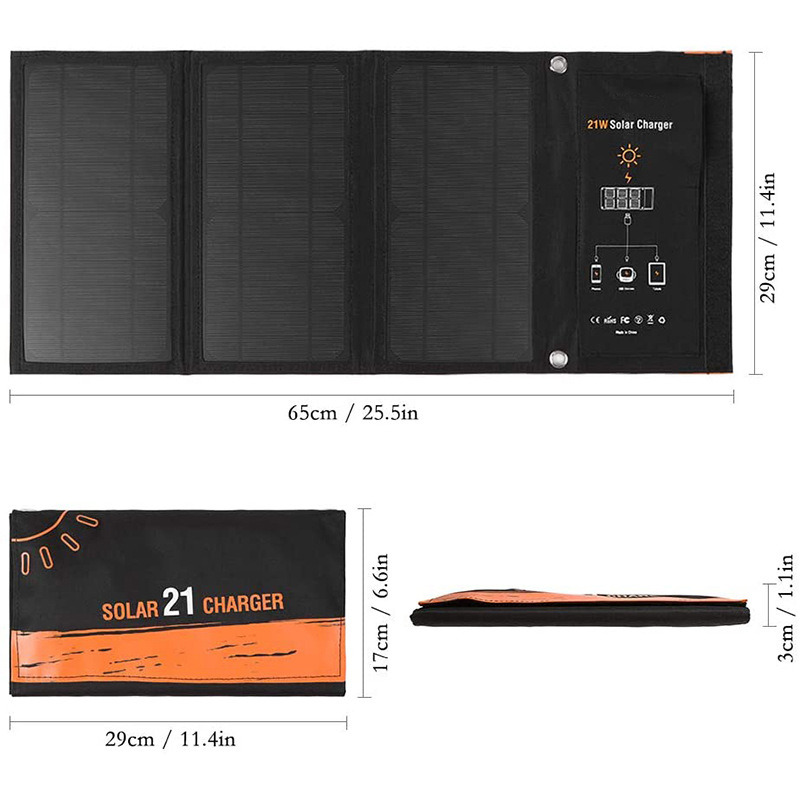 21W Solar Panel Folding Chargi - Folding Solar Panel reseña y precio