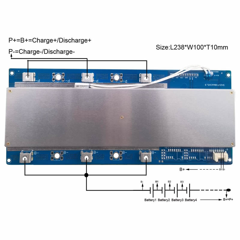16S 100A BMS for 48V Li-ion/Li - Lifepo4 Battery Pack reseña y precio