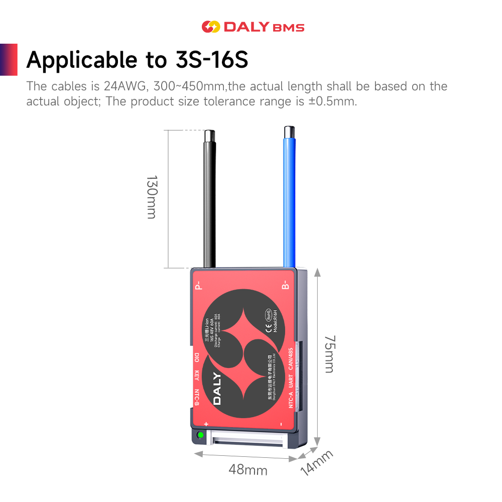 DALY Smart BMS 16S 60V 40A Li- - Lifepo4 Battery Pack reseña y precio
