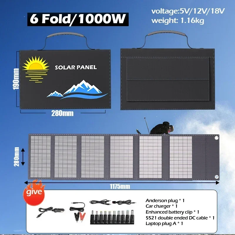 2025 exclusive 1000W portable  - Folding Solar Panel reseña y precio