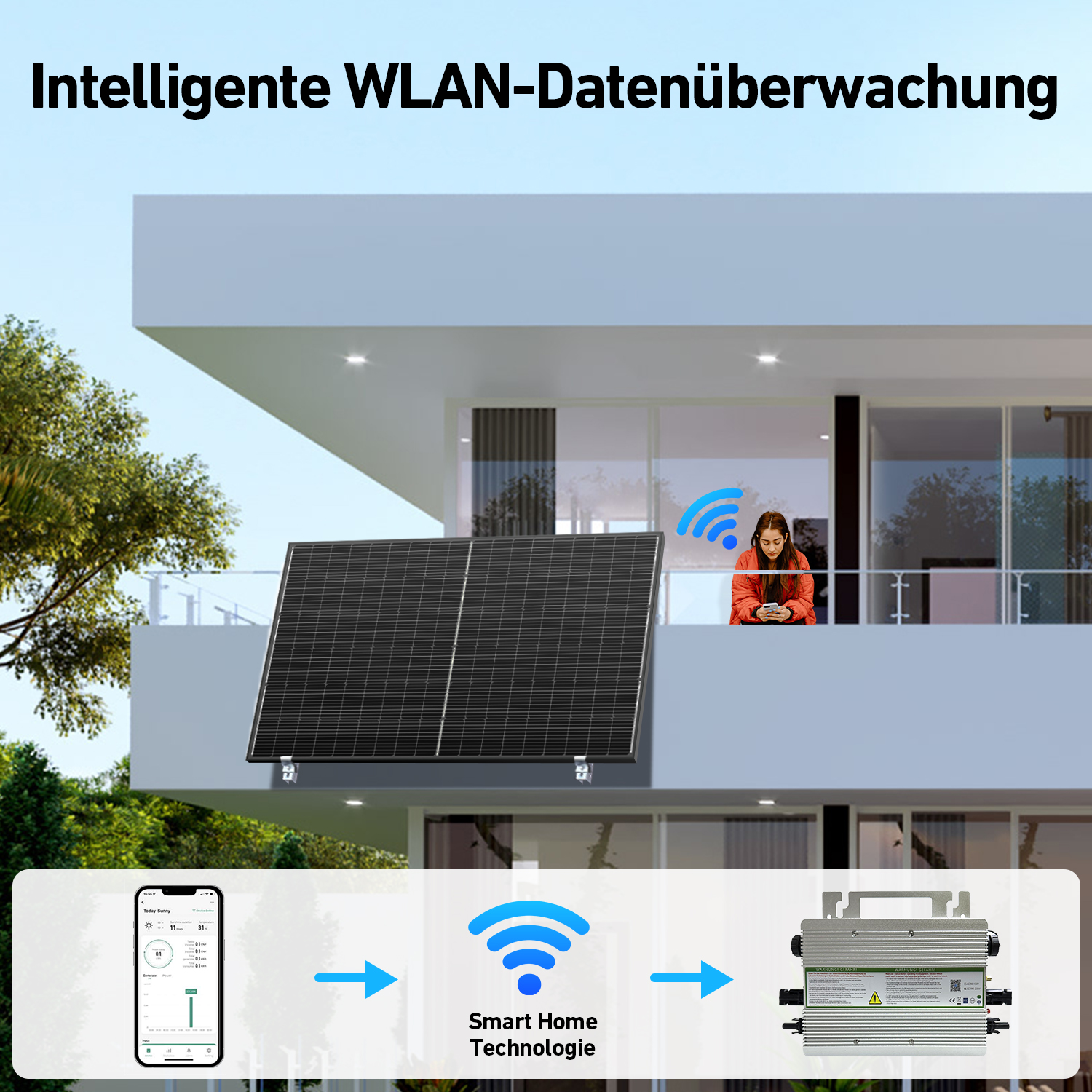 DOKIO 400W Balcony Solar Power - Folding Solar Panel reseña y precio